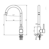 2023 Goose Neck Brushed Copper rose gold Gunmetal stainless steel swivel kitchen tap mixer Gold